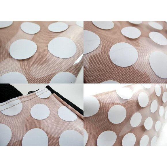 Kate Spade New York Polka Dot Vinyl Coated Canvas Small Lunch Tote Bag - Picture 12 of 13